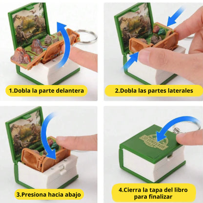 Mini Llavero de Libro 3D
